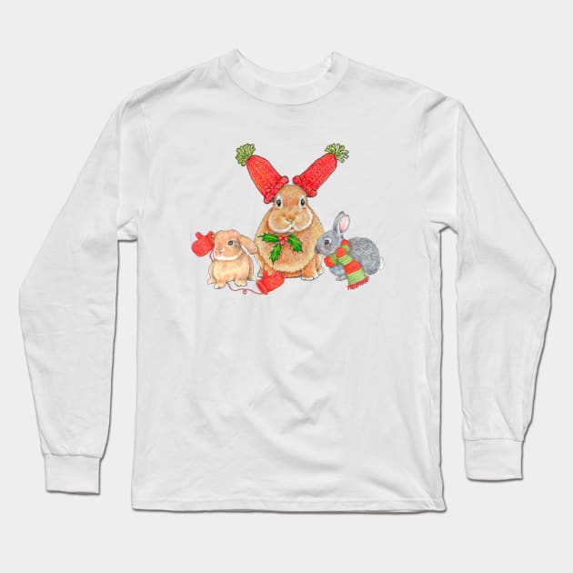 Warm Bunny Ears Long Sleeve T-Shirt by Julie Townsend Studio